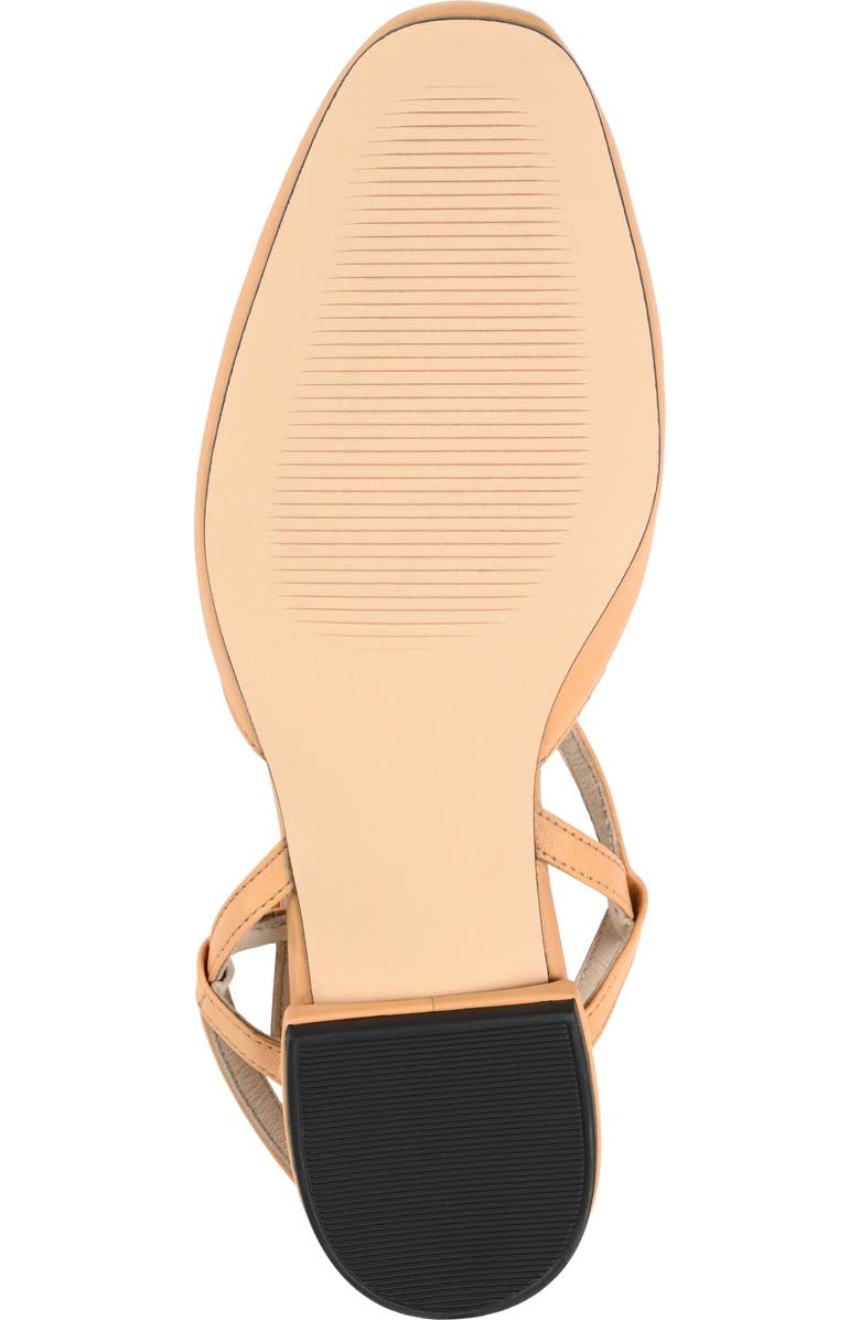 Journee Collection Amannda Ankle Strap Low Pump, Alternate, color, Tan