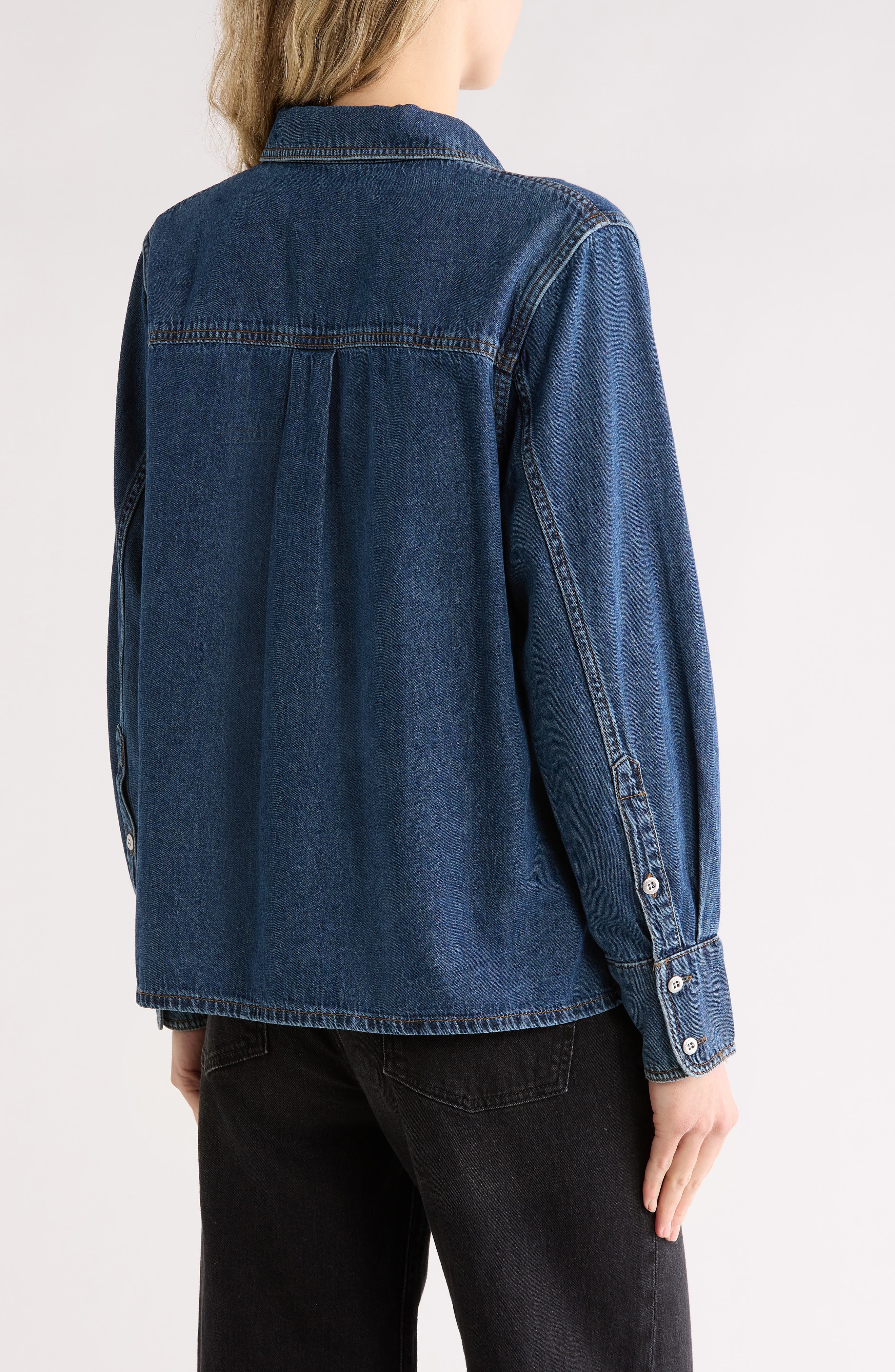 Channing Split Neck Popover Top - image 2