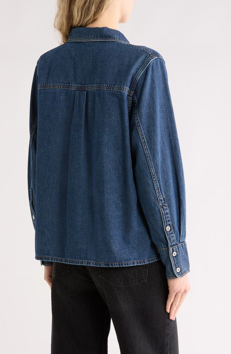 rag & bone Channing Split Neck Popover Top, Alternate, color, 