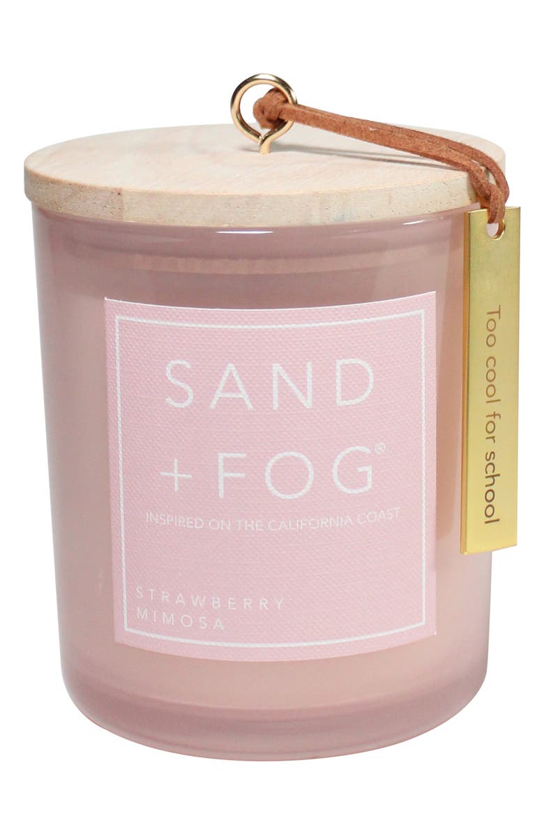 SAND AND FOG Strawberry Mimosa Pink Tag Candle, Alternate, color,