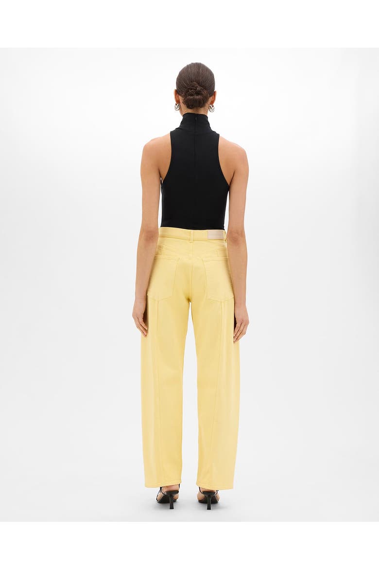 Denim Curved Pant, Alternate, color, Daffodil