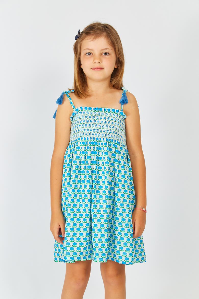 Maine Girls Dress, Alternate, color, Blue Asahi
