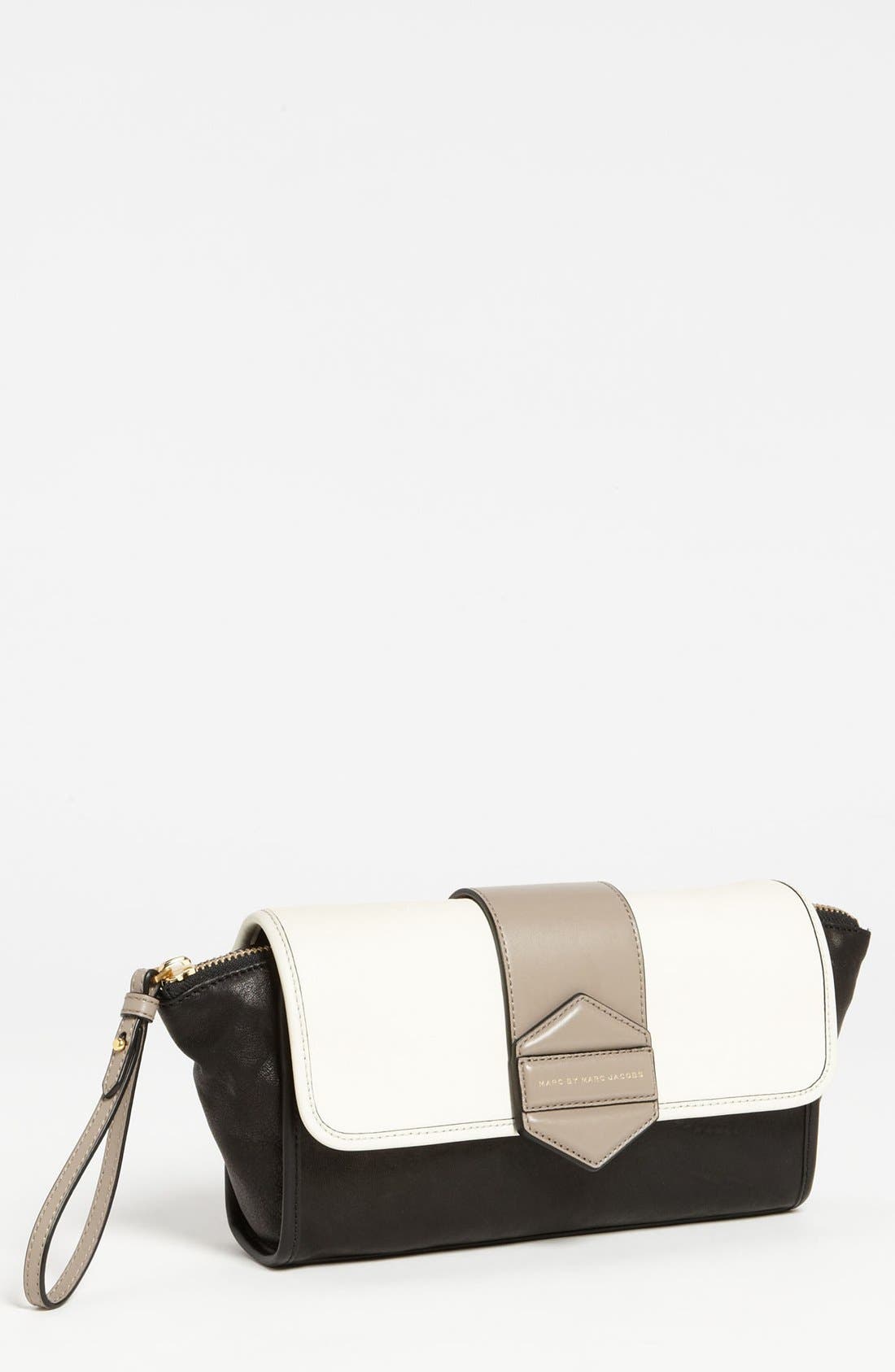'Flipping Out' Clutch, Main, color, BLACK MULTI