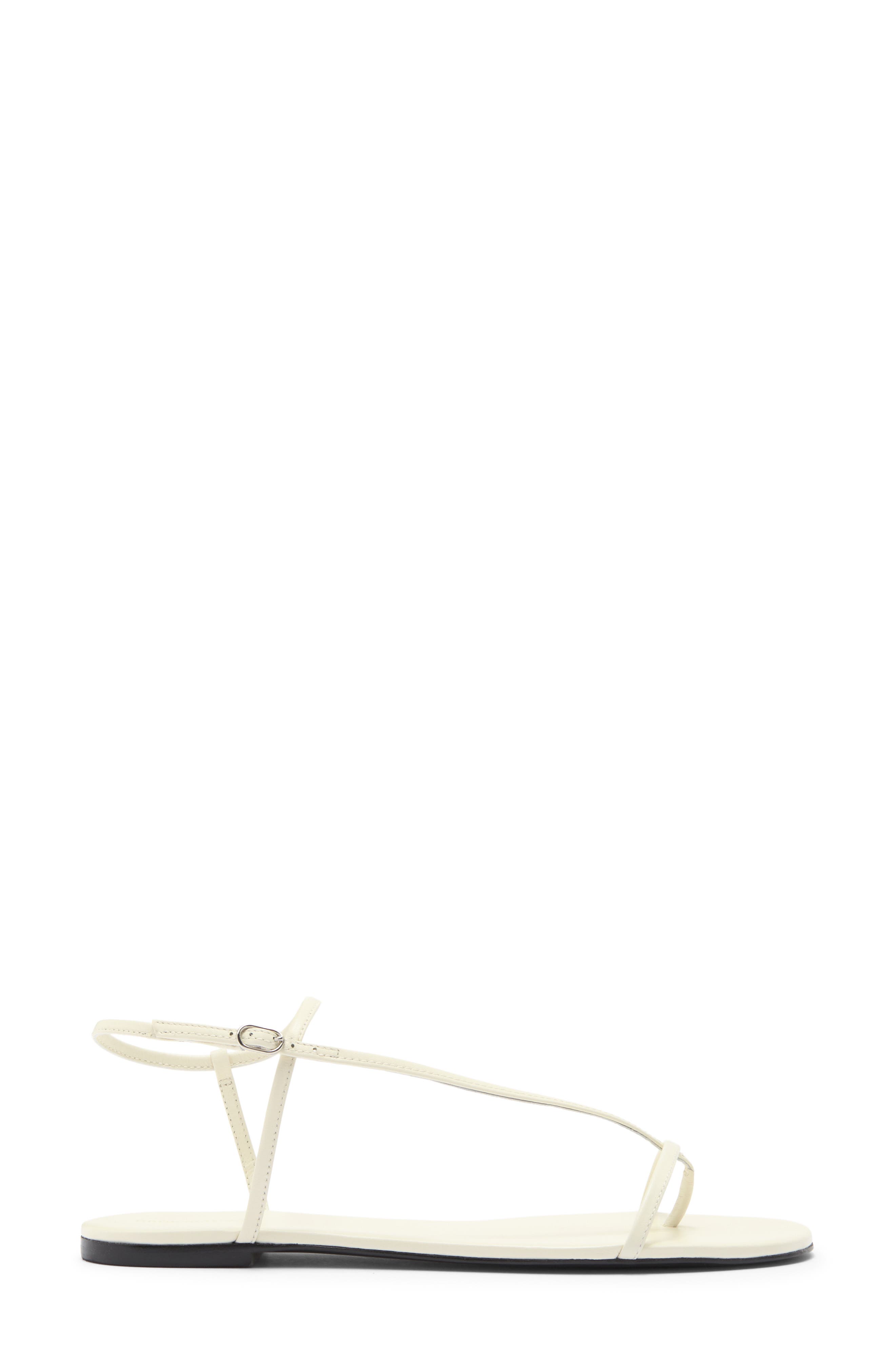 Pina Flat Sandal, Alternate, color, WHITE LEATHER