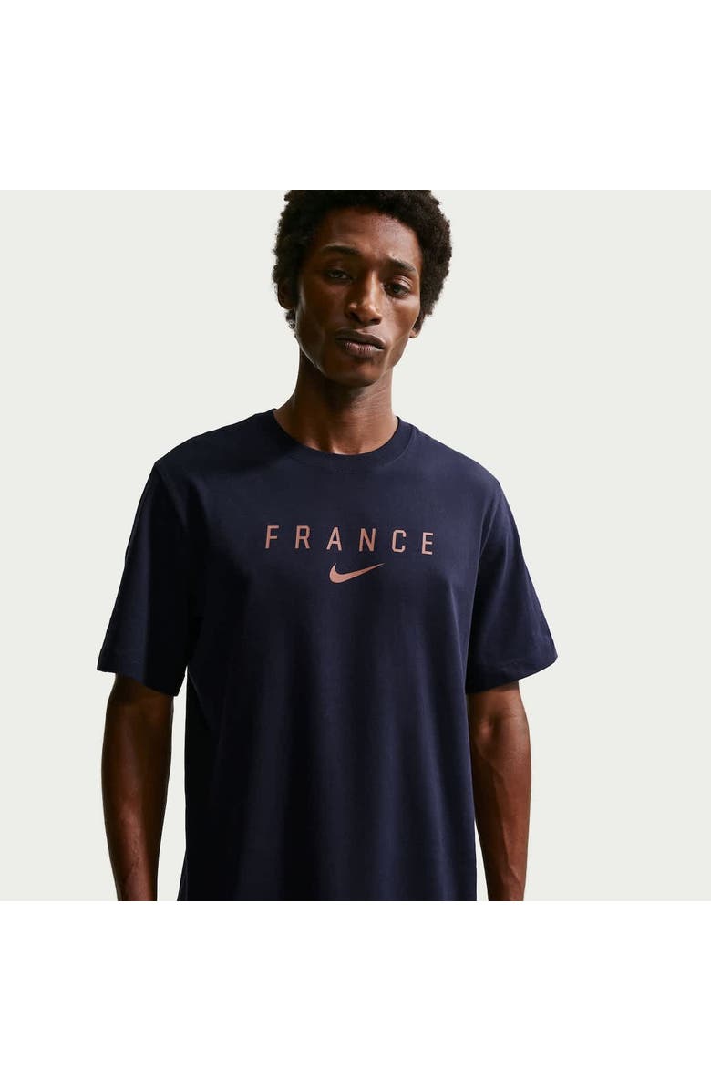 Nike Men's Nike Blue France National Team Wordmark T-Shirt, Alternate, color, Blue