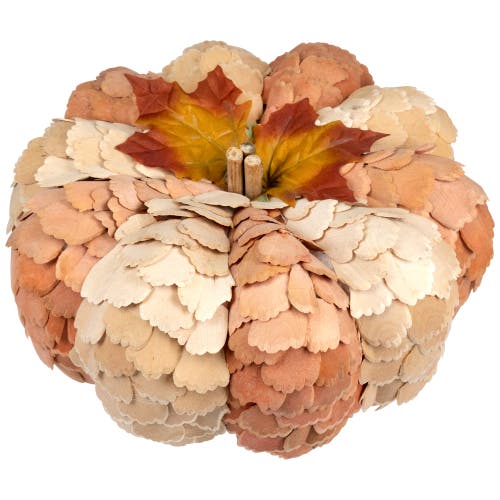Northlight Fall Harvest Layered Pine Cone Leaves Pumpkin In Multi
