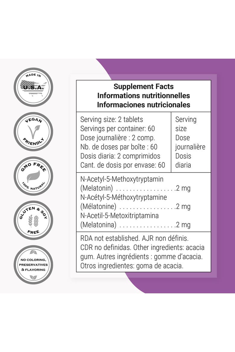 Melatonin 2mg per Day, Alternate, color, None