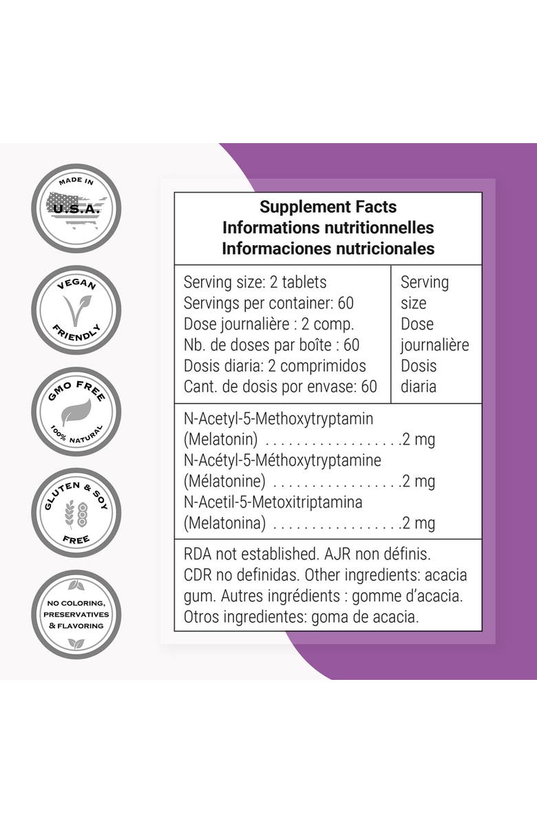 SuperSmart Melatonin 2mg per Day, Alternate, color, NO COLOR
