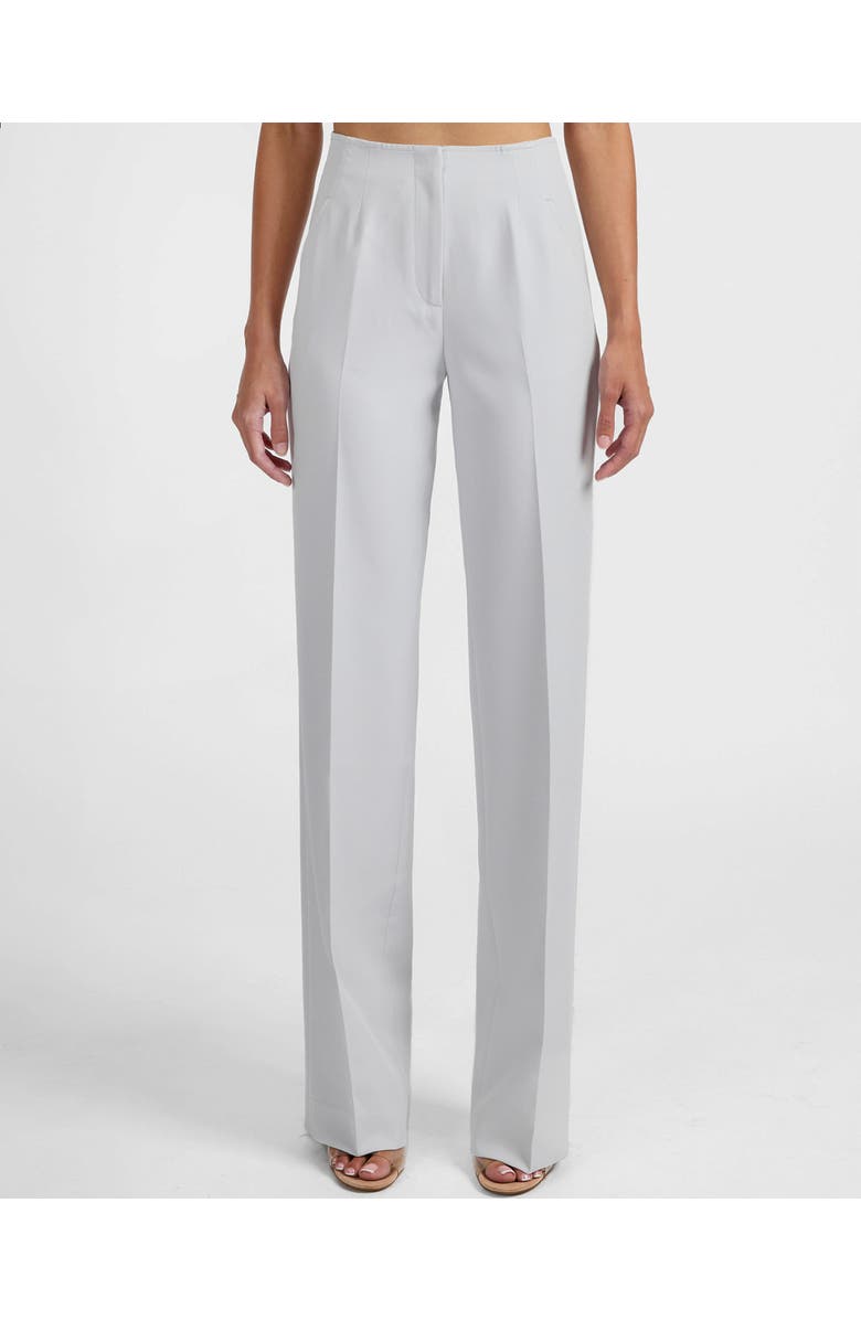 Santorelli Della Straight Leg Pants in Soft Boucle, Main, color, Ash Blue