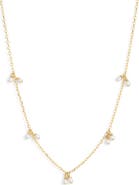 NORDSTROM RACK Demi Fine Faux Pearl Charm Chain Necklace