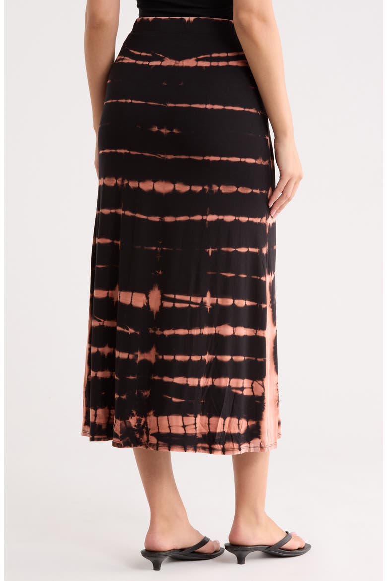 Slit Maxi Skirt, Alternate, color, BLACK TIE DYE 1