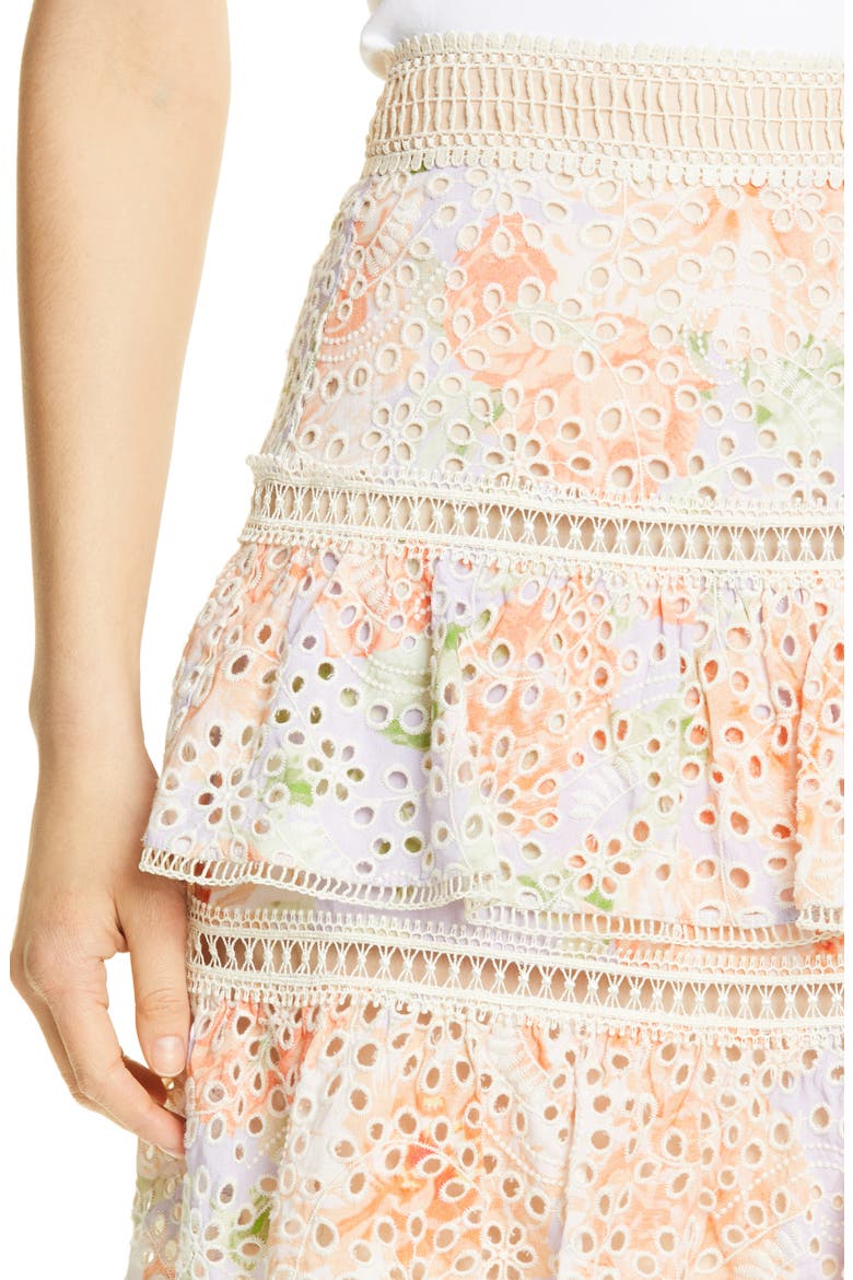 Kirsten Embroidered Eyelet Skirt, Alternate, color, POSY GRDN DUSTY ORCHID/ MULTI