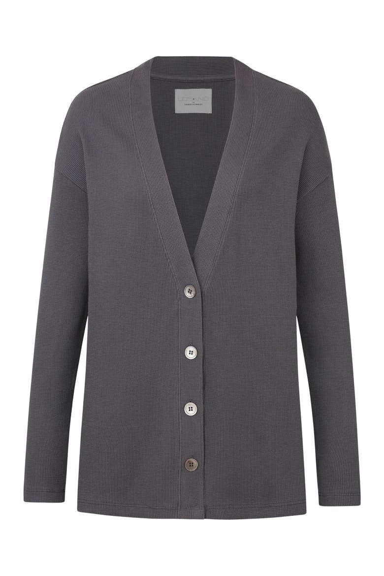 Organic Cotton Relaxed Cardigan, Alternate, color, Charcoal