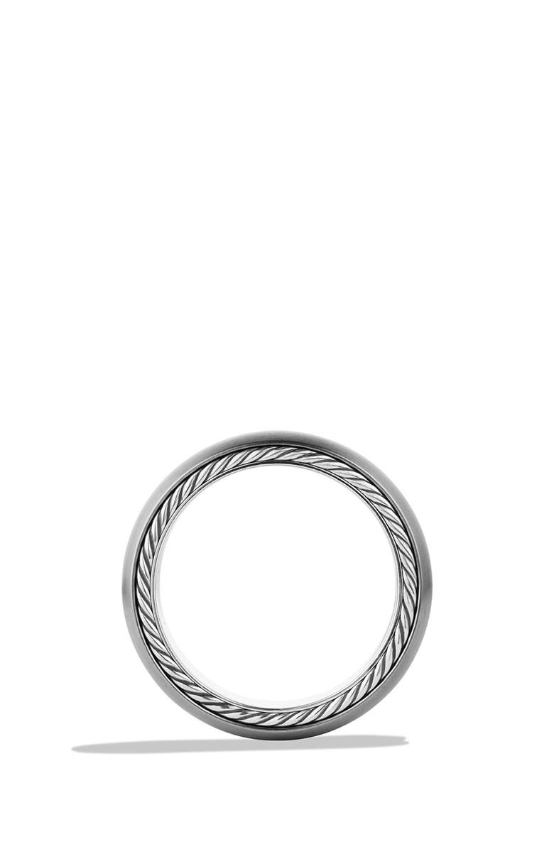 David Yurman 'Streamline' Wide Band Ring with Black Diamonds, Alternate, color,