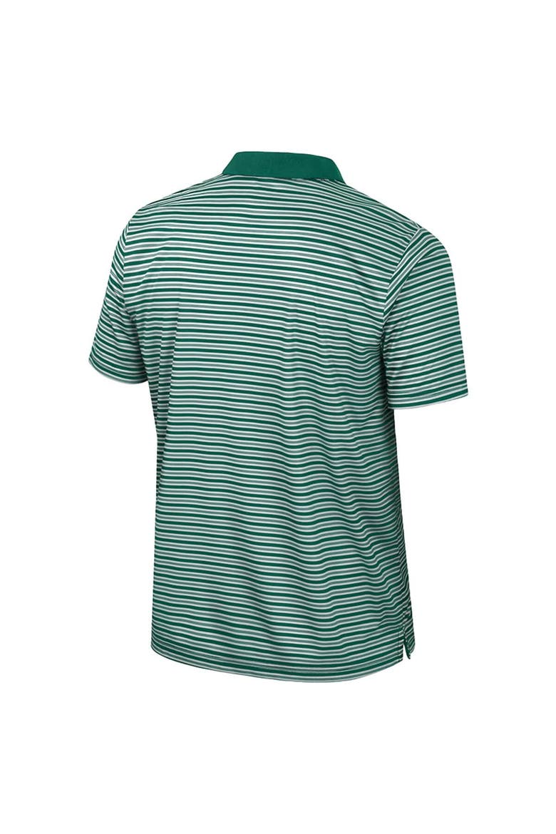 Men's Colosseum Green Colorado State Rams Striped Polo, Alternate, color, Green