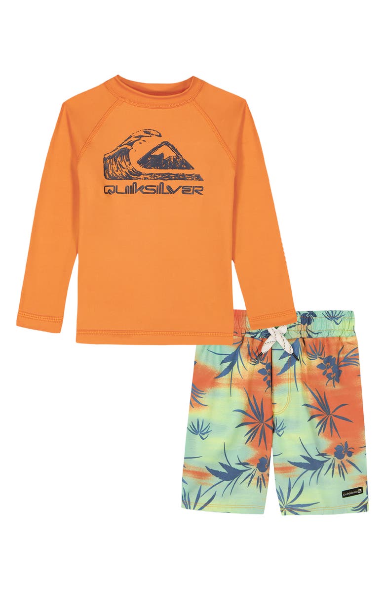 Quiksilver Kids' Rashguard Top & Swim Trunks Set, Alternate, color, Prepack Assorted