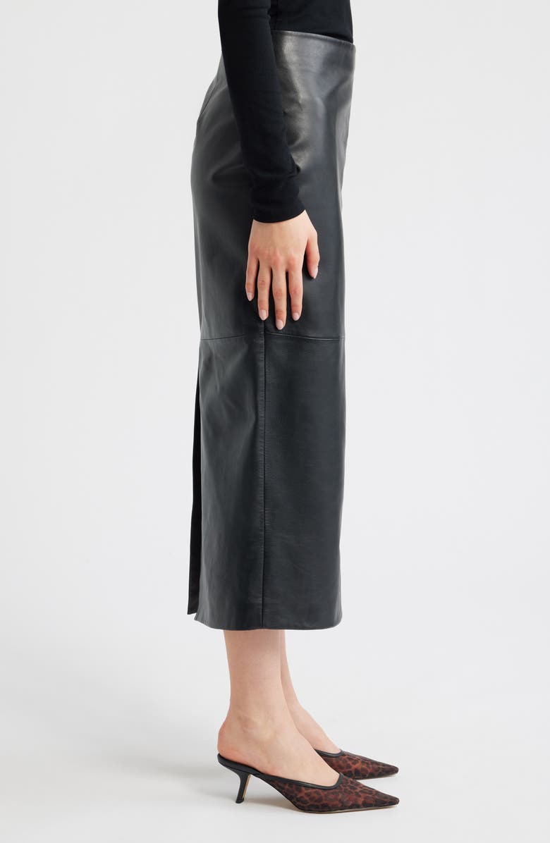 AllSaints Dorina Ruffle High-Low Skirt, Alternate, color, Black