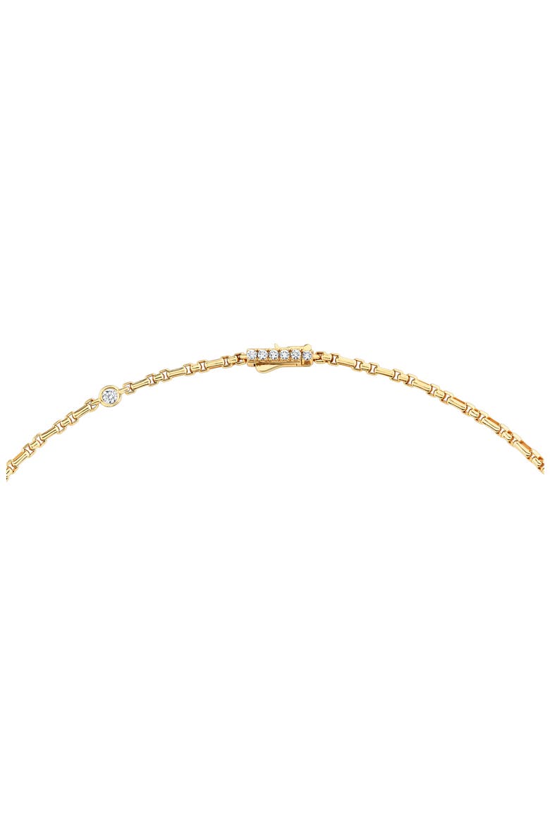 Layer Up Station Box Chain Necklace, Alternate, color, 18KT YELLOW GOLD / CLEAR STONE