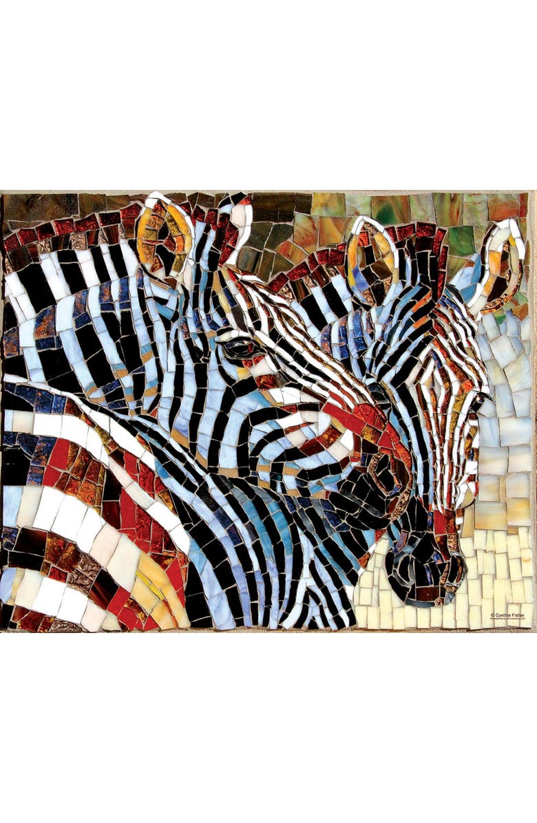 Sunsout Stained Glass Zebras 1000 piece Jigsaw Puzzle for Adults, Alternate, color, Multicolor