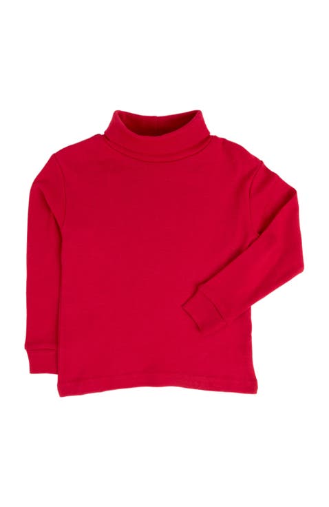 Kids Long Sleeve Cotton Turtleneck Shirt