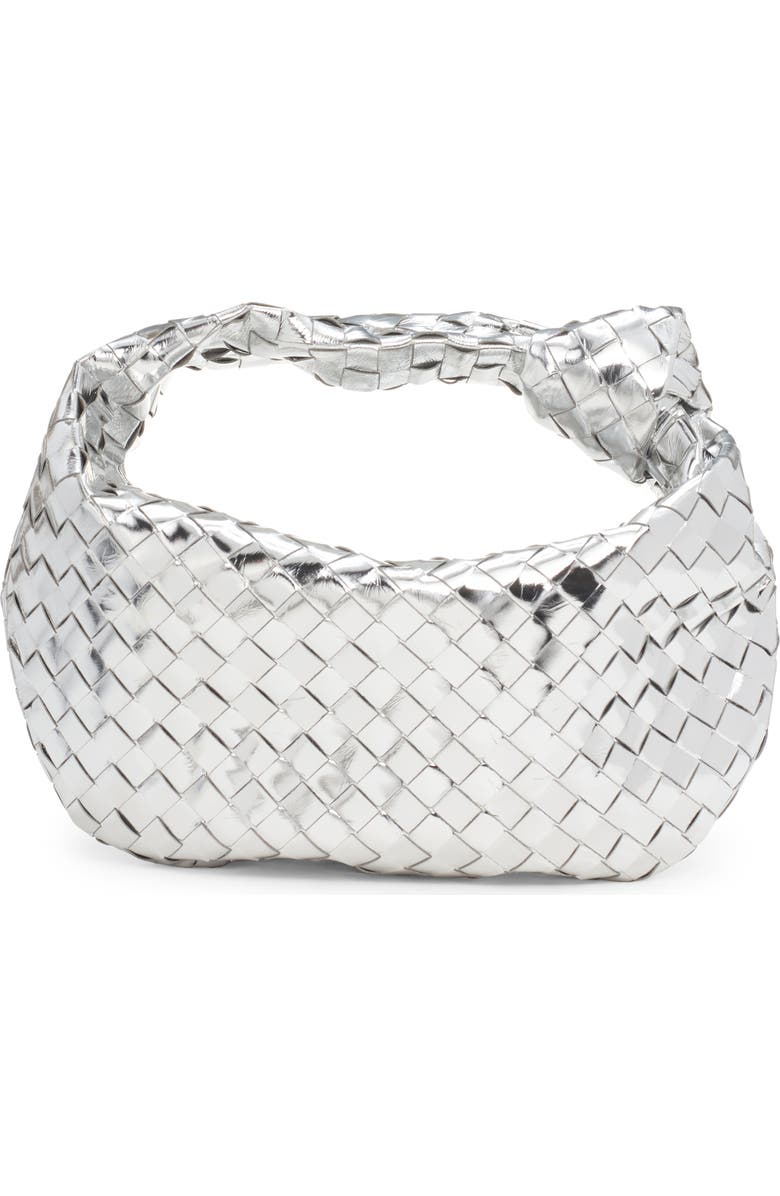 Bottega Veneta Mini Jodie Metallic Leather Top Handle Bag, Alternate, color,