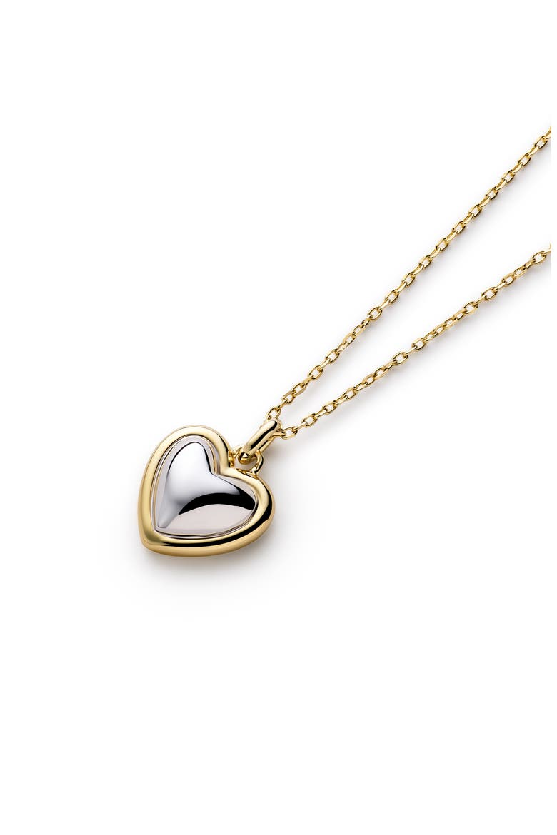 Heart Pendant Necklace, Alternate, color, GOLD / SILVER