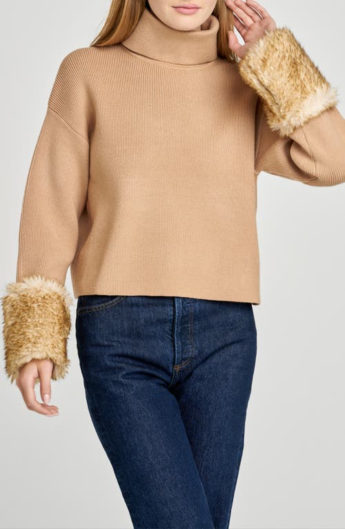 Wayf Rebecca Turtleneck Sweater In Brown