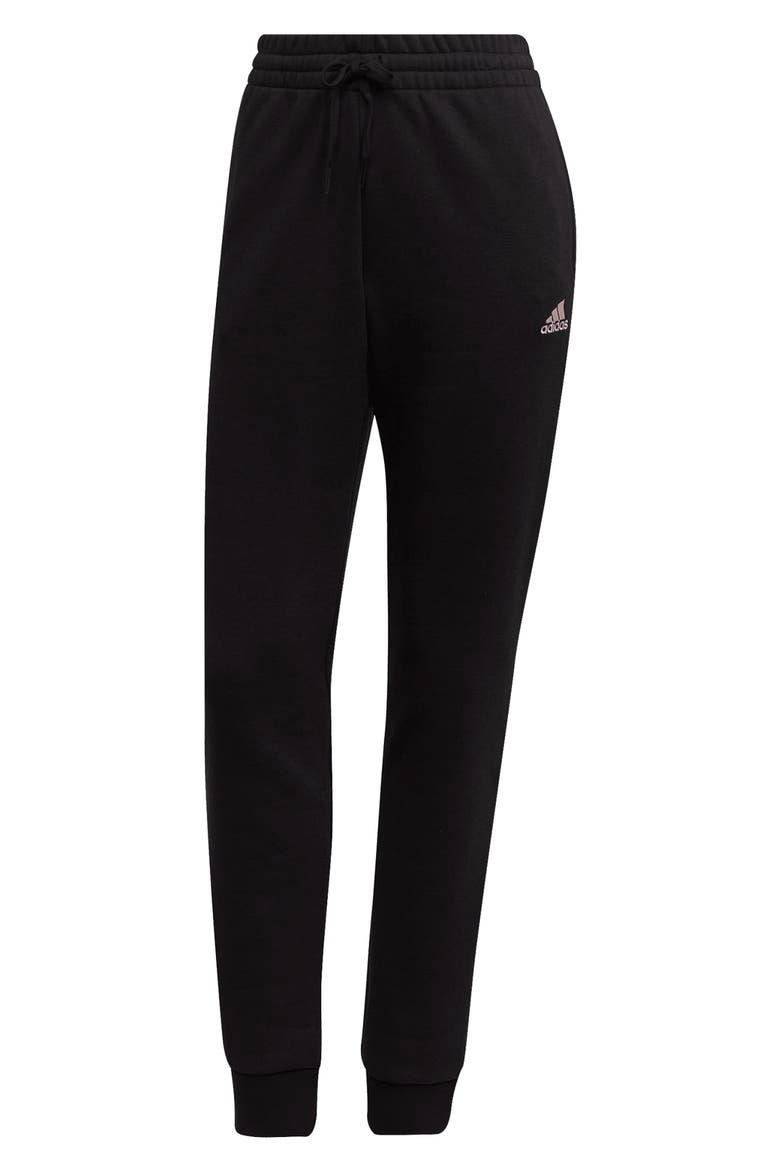 Embroidered Jogger Pants, Alternate, color, BLACK/ TRUE PINK