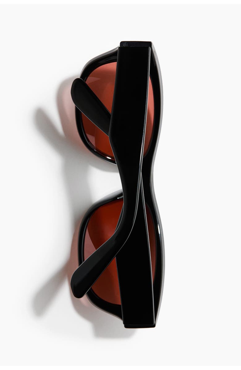 H&M D-frame Sunglasses, Alternate, color, Black
