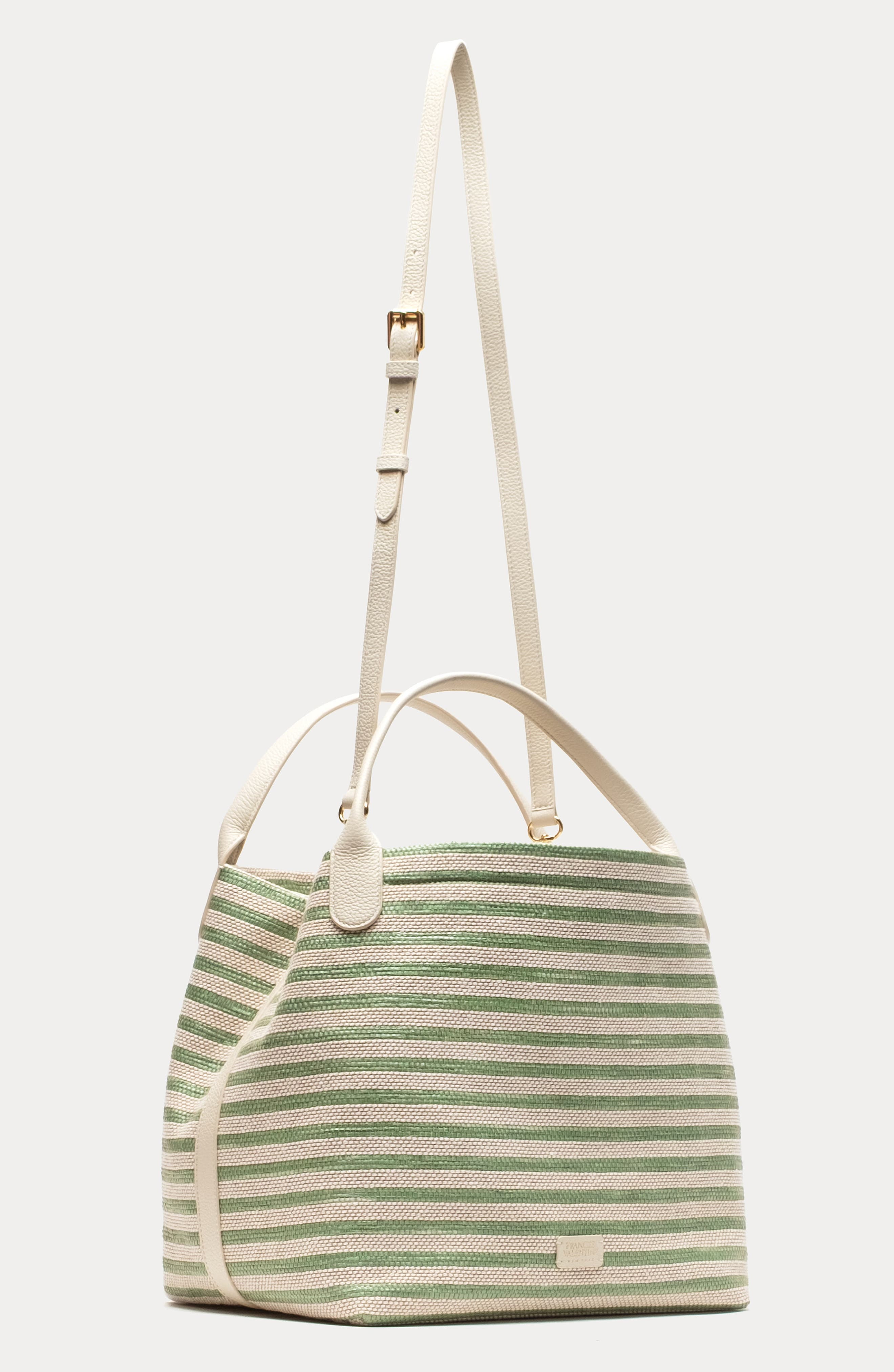 Frances Valentine Sweet Pea Raffia Top Handle Bag, Alternate, color, Green/ Multi