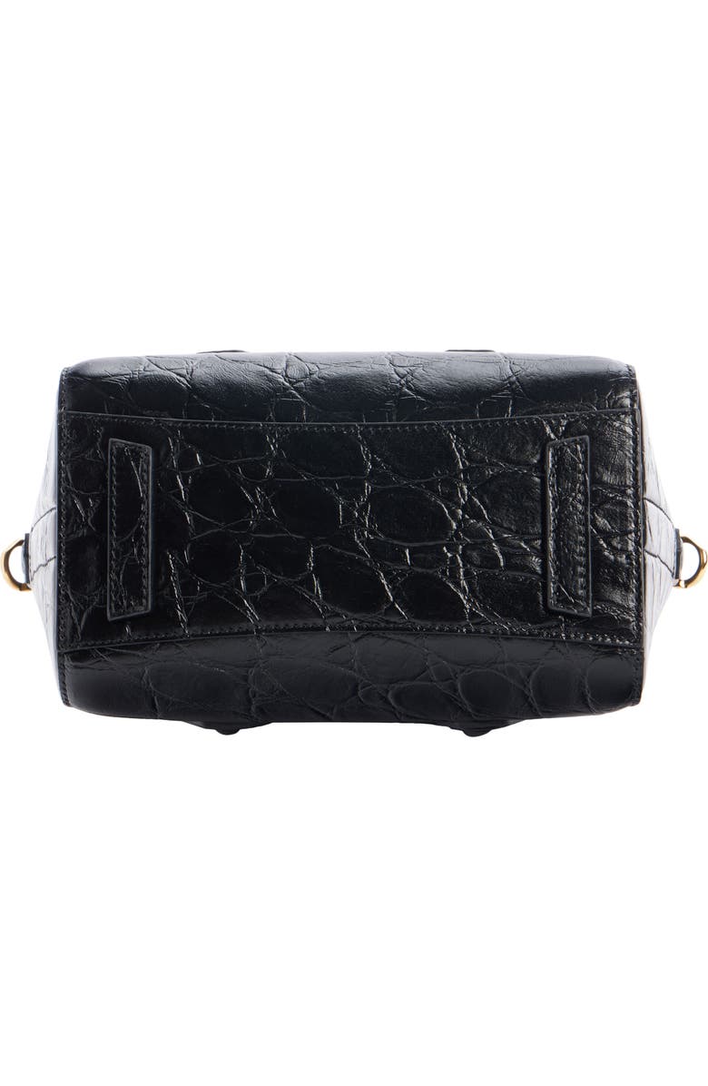 Givenchy Mini Antigona Lock Leather Satchel, Alternate, color,