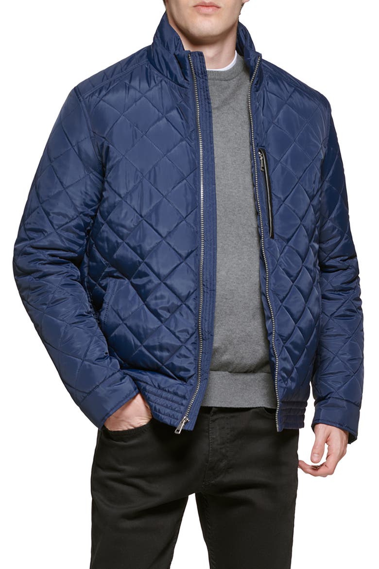 Signature Quilted Jacket, Alternate, color, NAVY
