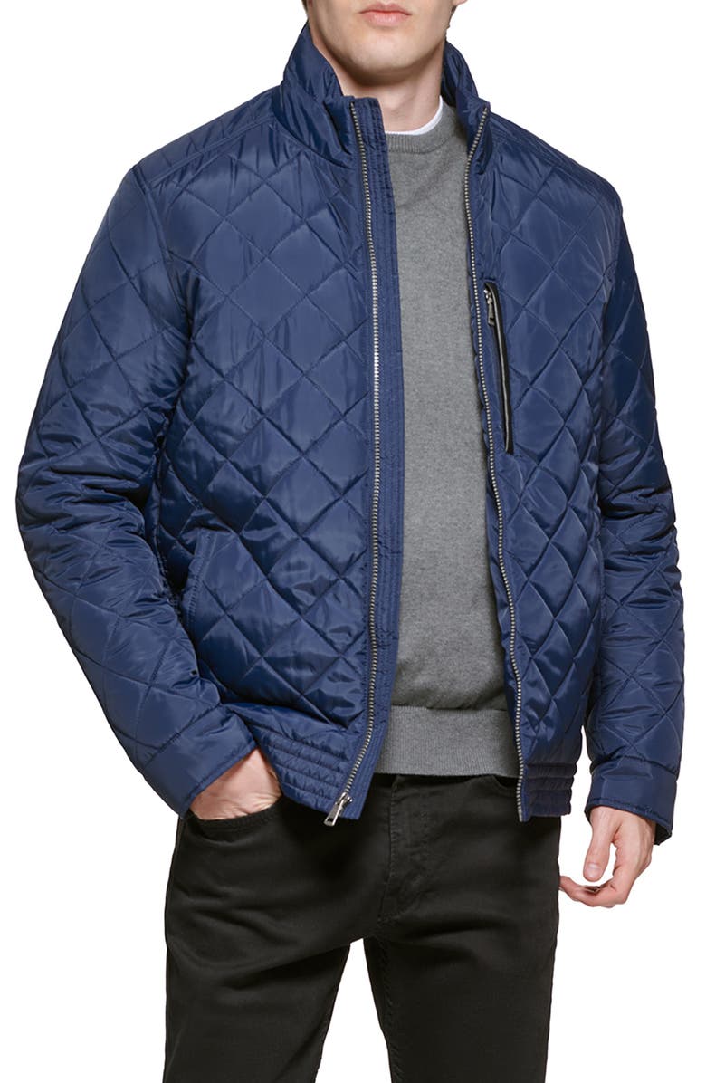 Cole Haan Signature Quilted Jacket, Alternate, color, Navy