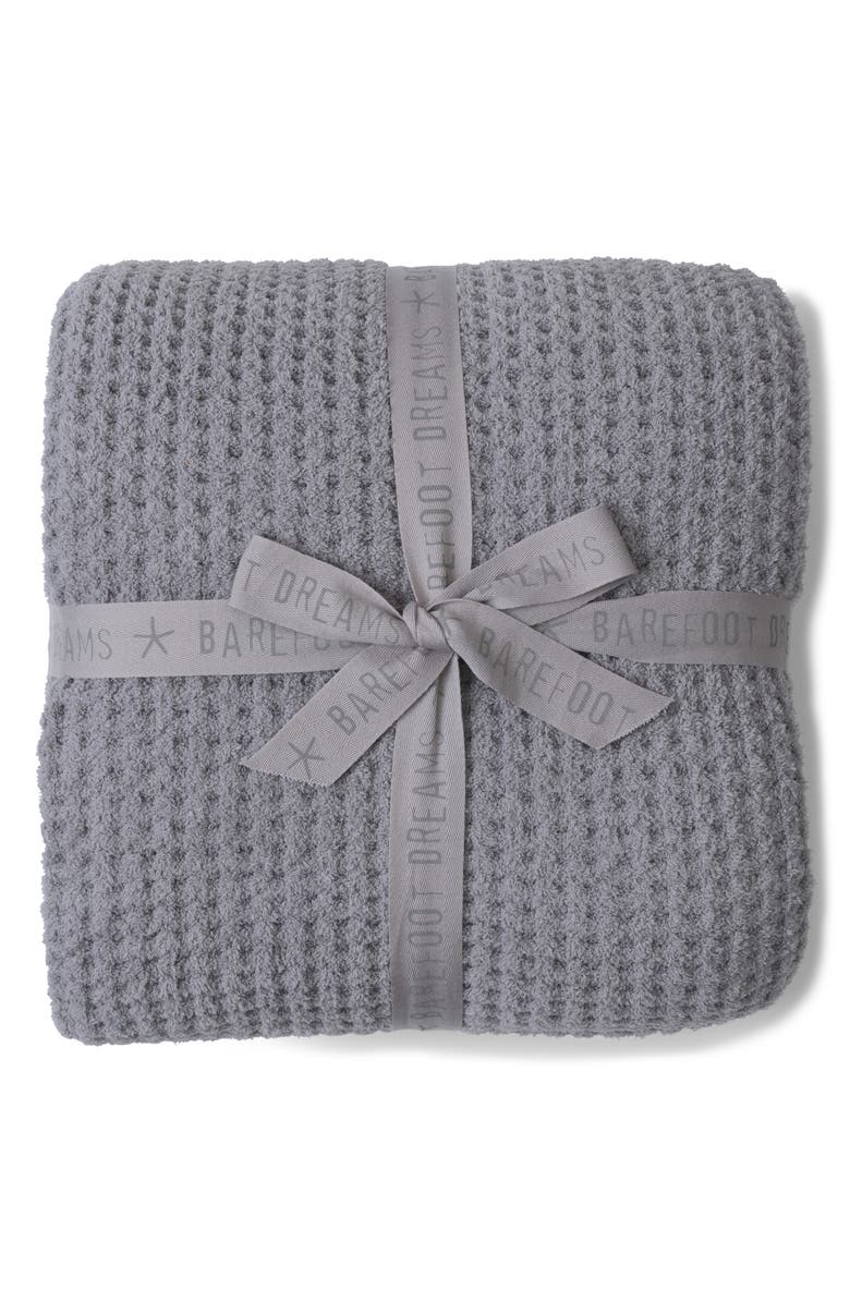 Barefoot Dreams<sup>®</sup> CozyChic<sup>®</sup> Waffle Knit Bed Blanket, Main, color, Dove Gray