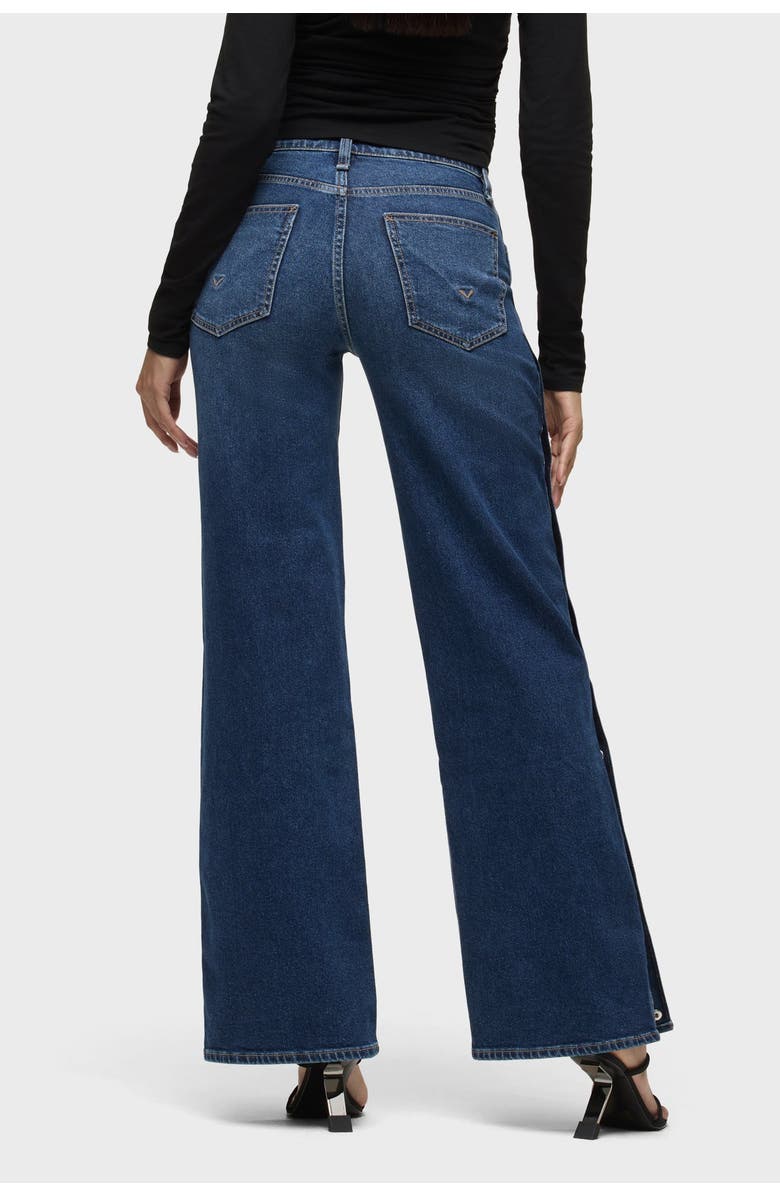 Hudson Jeans Rosie Side Seam Snaps Wide Leg, Alternate, color, Deep Ray