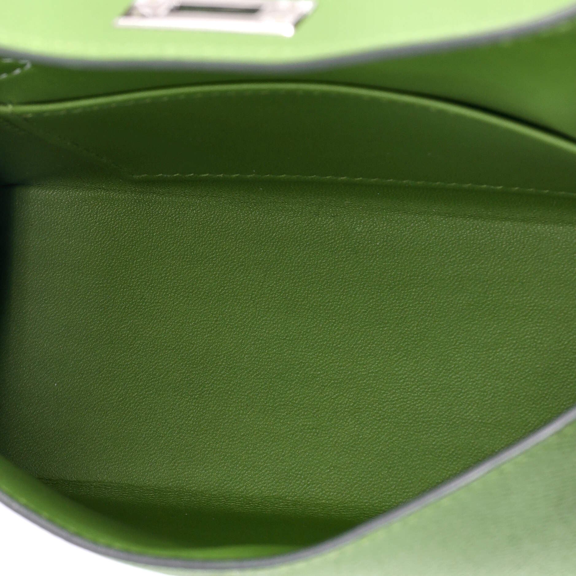 Pre-Owned Hermes Kelly Mini II Bag Tricolor Epsom with Palladium Hardware 20, Alternate, color, Vert