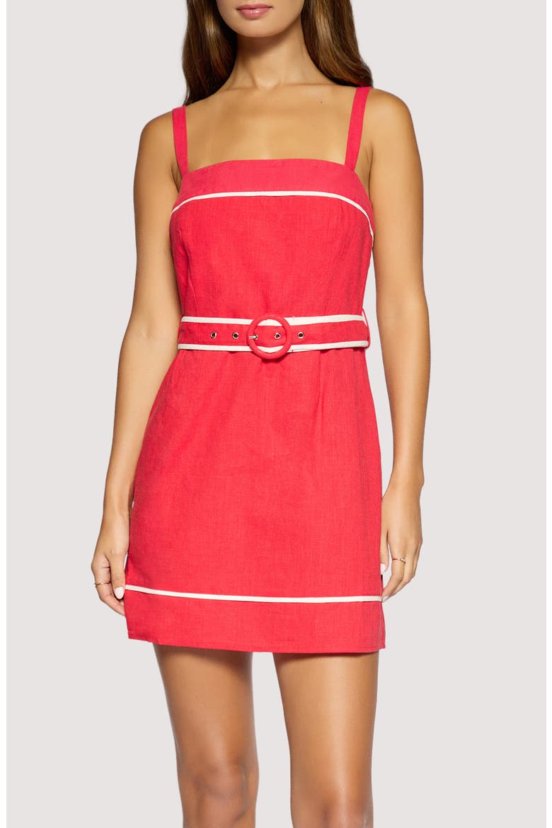 Saffron Muse Sleeveless Minidress, Alternate, color, RED