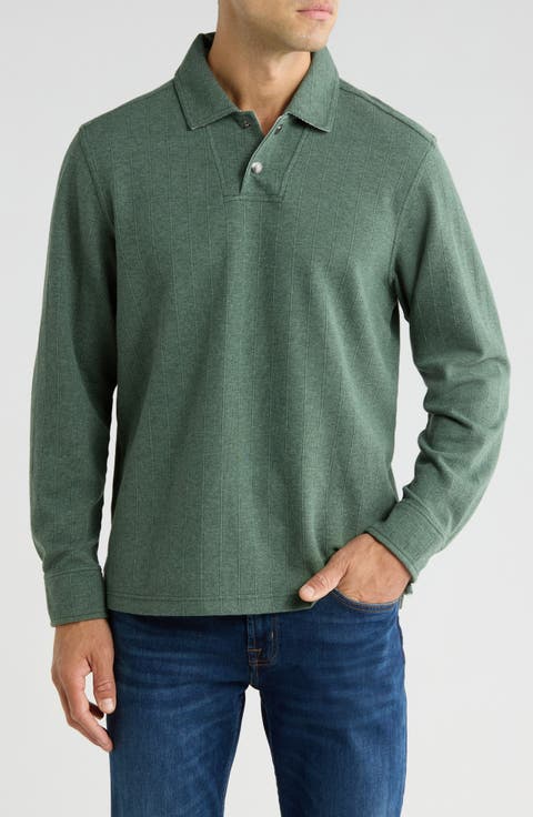 New Las Arias Long Sleeve Cotton Blend Polo