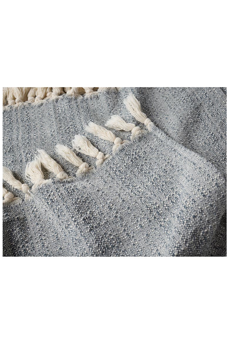 Lido Organic Cotton Throw Blanket, Alternate, color, UNDYED W/ GULF