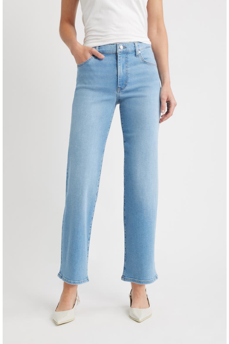 The Mellow Ankle Straight Leg Jeans, Main, color, HONEYMOON
