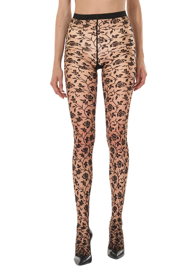 Rose Tights, Alternate, color, FAIRLY LIGHT/ BLACK
