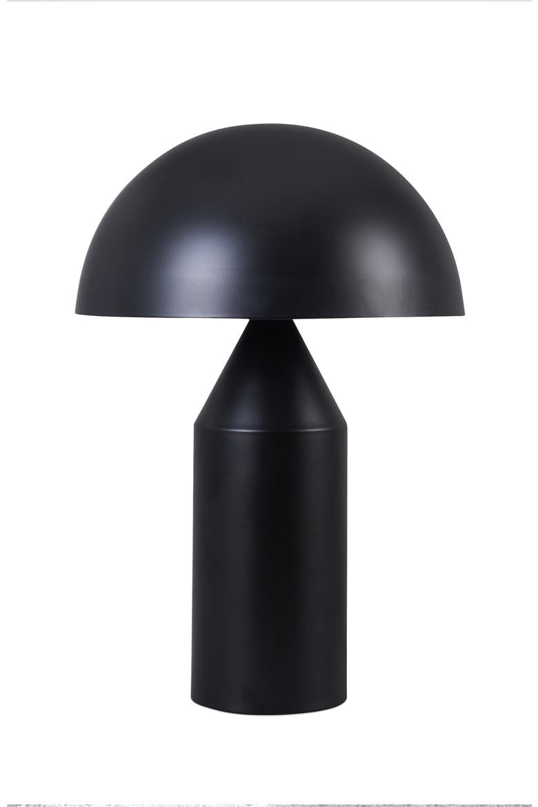 Venus 9.5" Modern LED Table Lamp with Dome Bowl Shade, Main, color, Black