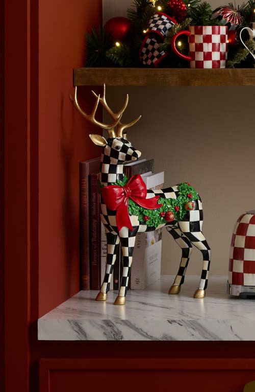 Mackenzie-childs Mackenzie Childs Holly Check Standing Deer In Multi