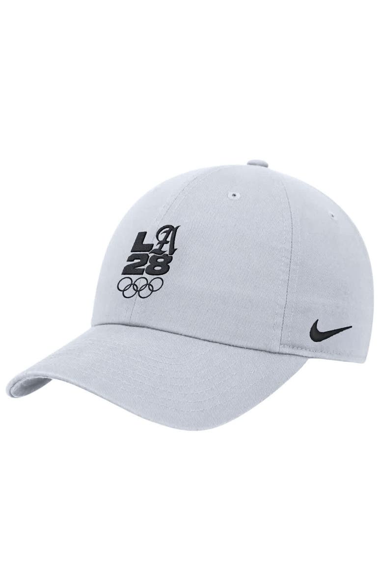 Nike Men's Nike White LA28 Summer Olympics Club Adjustable Hat, Alternate, color, 