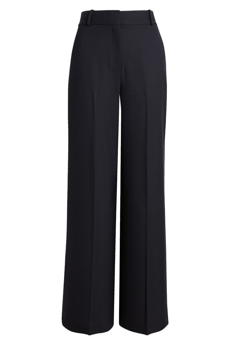 High Waist Flare Leg Pants, Alternate, color, DARK NAVY