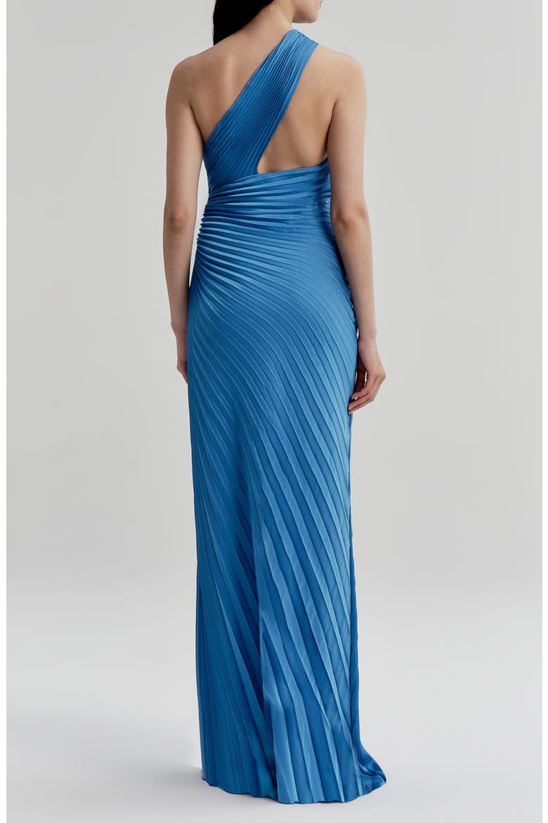 Lara One-Shoulder Gown, Alternate, color, CAPRI