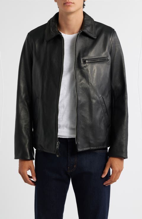 Pebbled Leather Jacket
