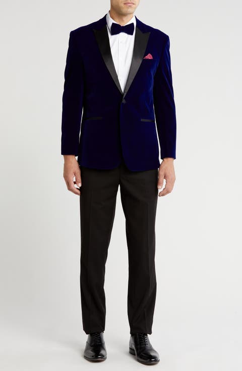 Two-Piece Velvet Birdseye Lapel Slim Fit Tuxedo