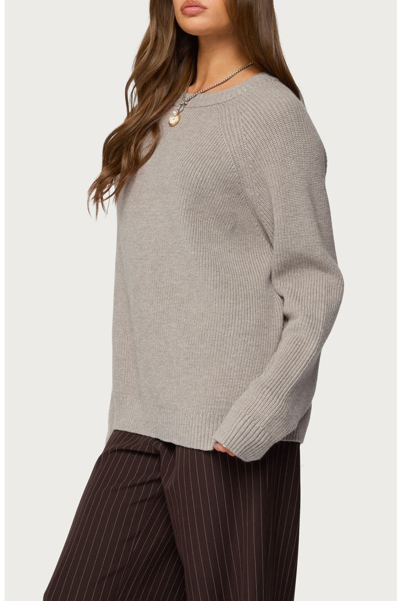 Lavonne Oversize Raglan Sweater, Alternate, color, TAUPE