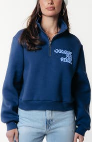 Colourful Rebel Uni Logo Wave Relaxed Zip Sweat